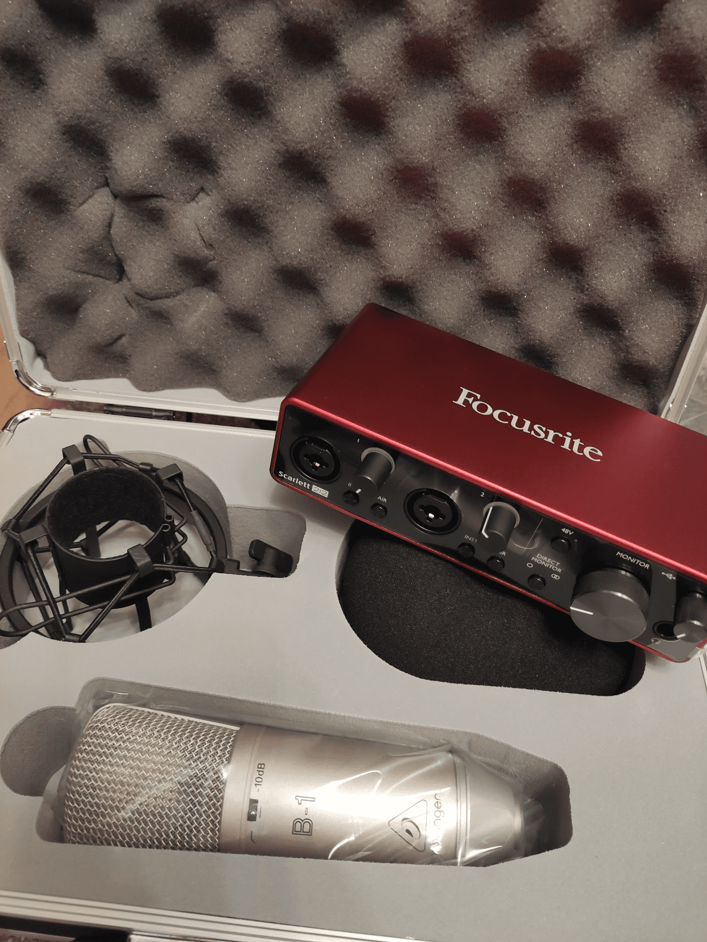 Focusrite recording setup