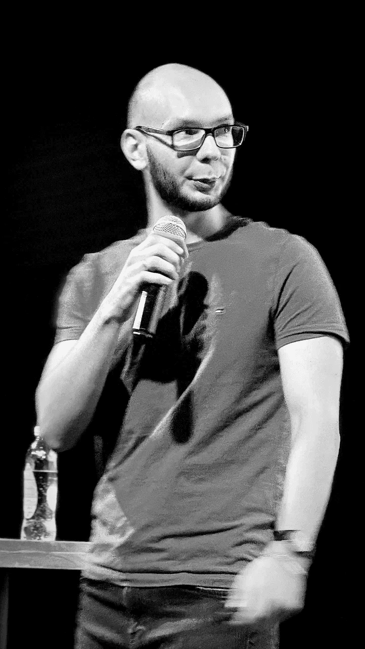 Speaking at conference