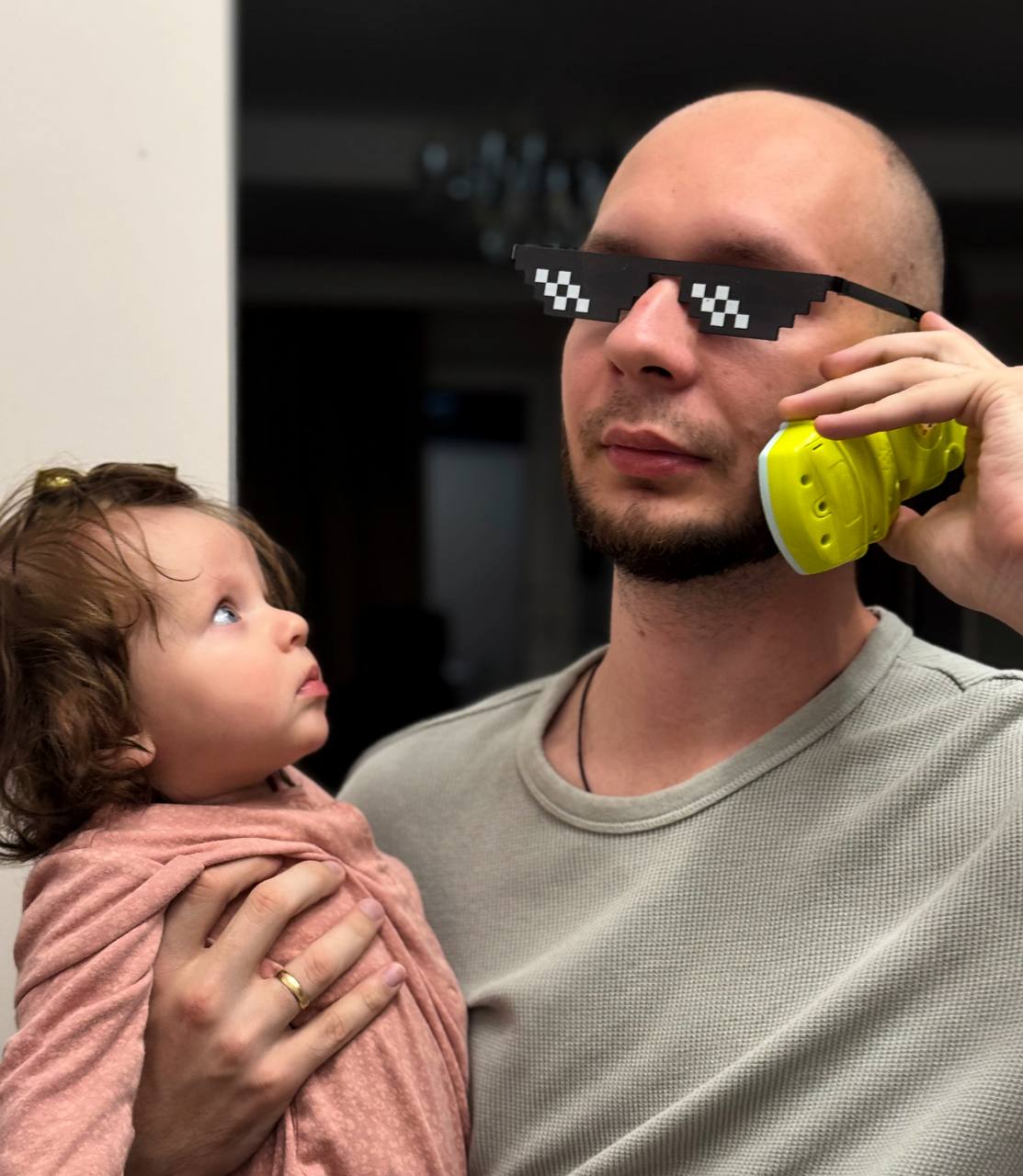 Dad and daughter