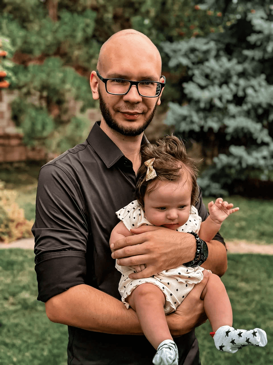Holding baby